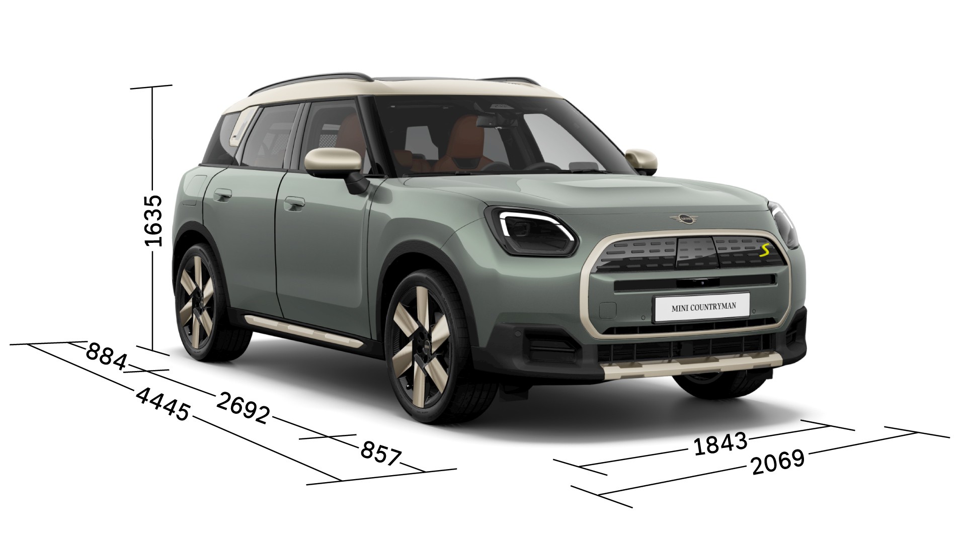 All-electric MINI Countryman - three quarters – dimensions